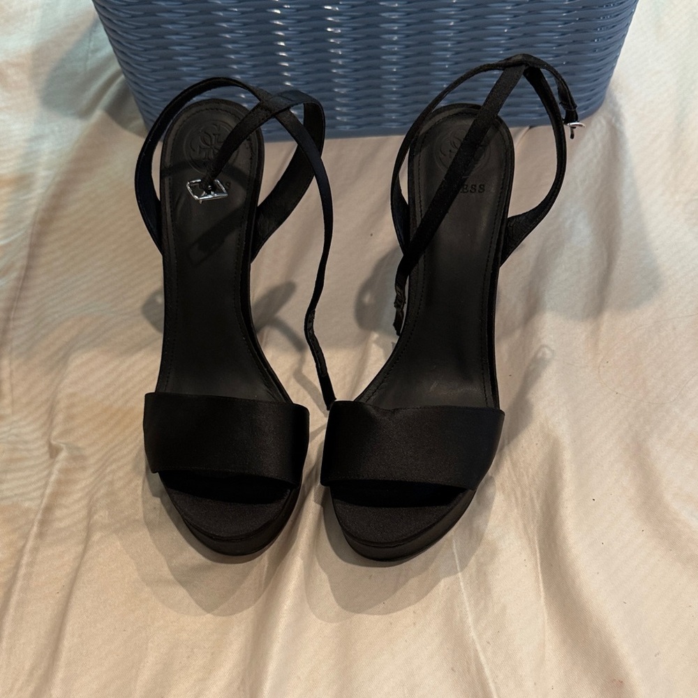 Guess Black Strappy High Heel Sandals